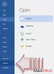 Disable Macros on Windows. Step 2