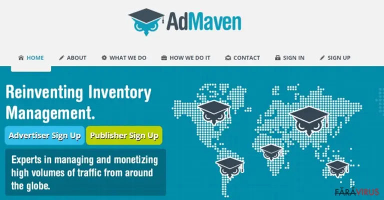 The example of AdMaven official website