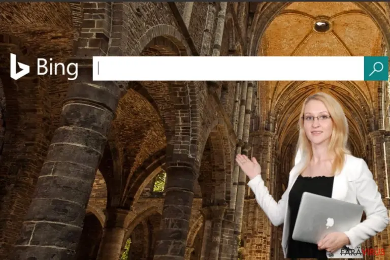 A screenshot of Bing website