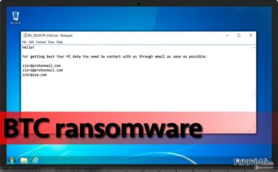 Ransomware-ul BTC pe un calculator compromis