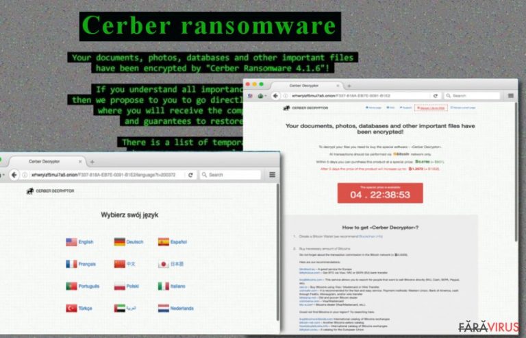 Ransomware-ul Cerber 4.1.6 atacă calculatorul