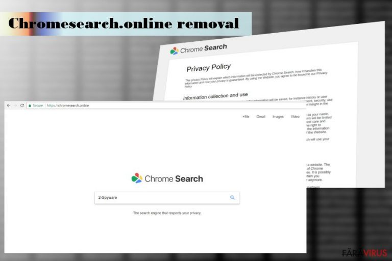 Ilustrarea hijackerului Chromesearch.online