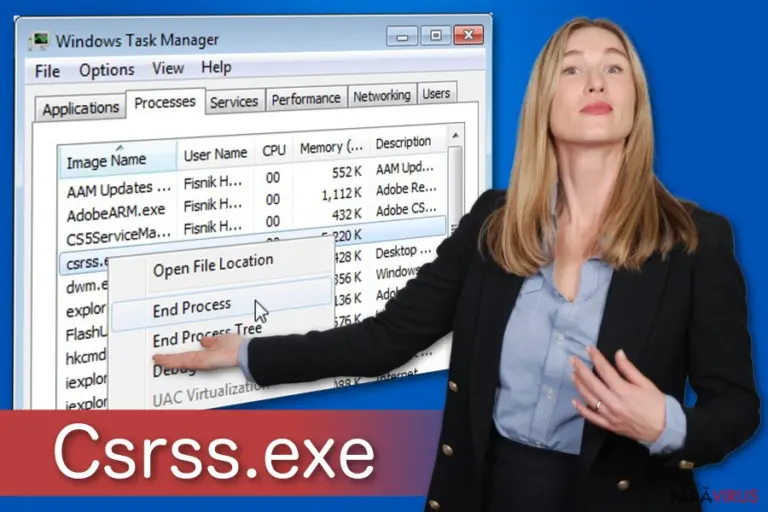 Csrss.exe trojan illustration