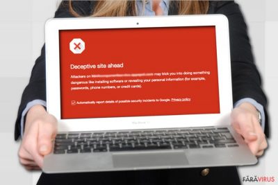 Avertismentul Deceptive Site Ahead pe Google