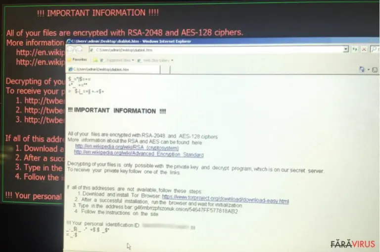 Diablo6 ransomware virus
