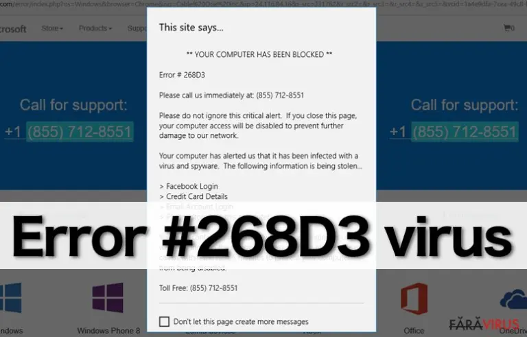 Error #268D3 alert