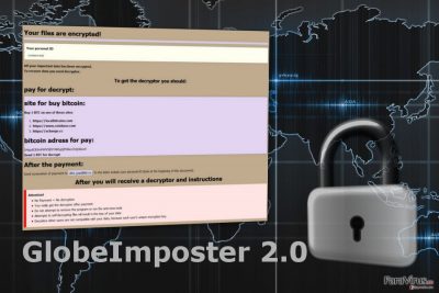 Nota de recompensă a virusului de tip ransomware GlobeImposter 2.0