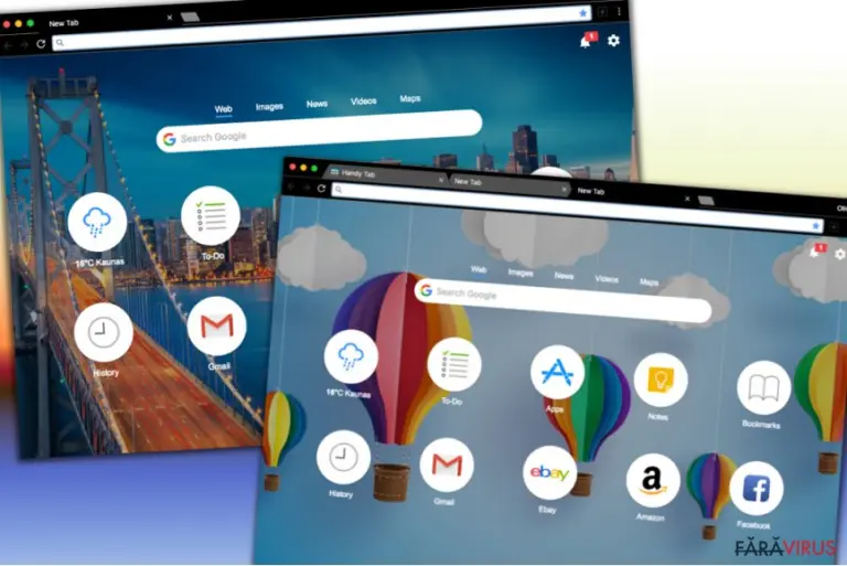 Different designs of Handy-Tab.com search site