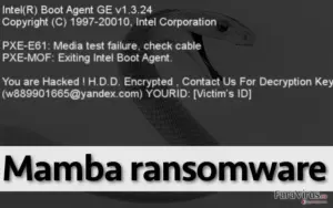 Mamba ransomware lock screen
