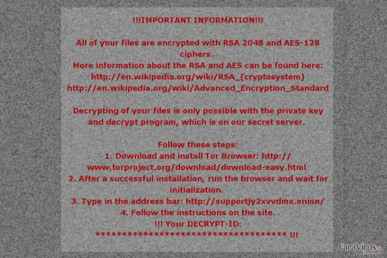 The ransom note by Mole02 ransomware virus