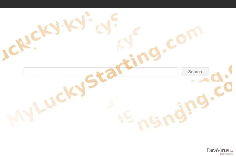 The image displaying myluckystarting.com
