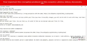 The note of ODCODC virus