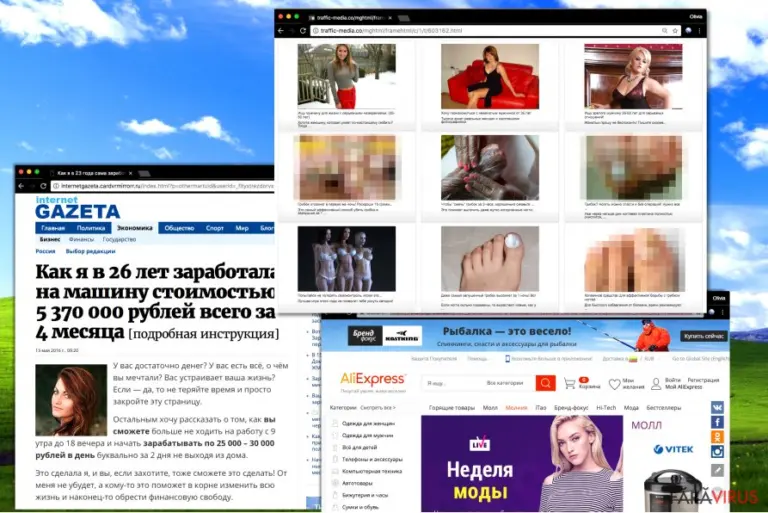 Reclamele de tip pop-up Russian