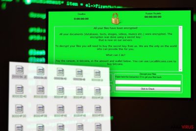 Imaginea virusului de tip ransomware RussianRoulette