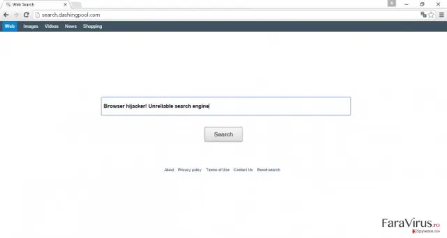Search.dashingpool.com virus hijack