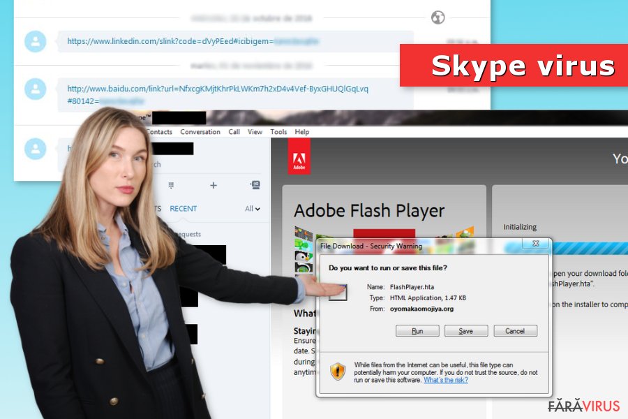 Imaginea virusului Skype