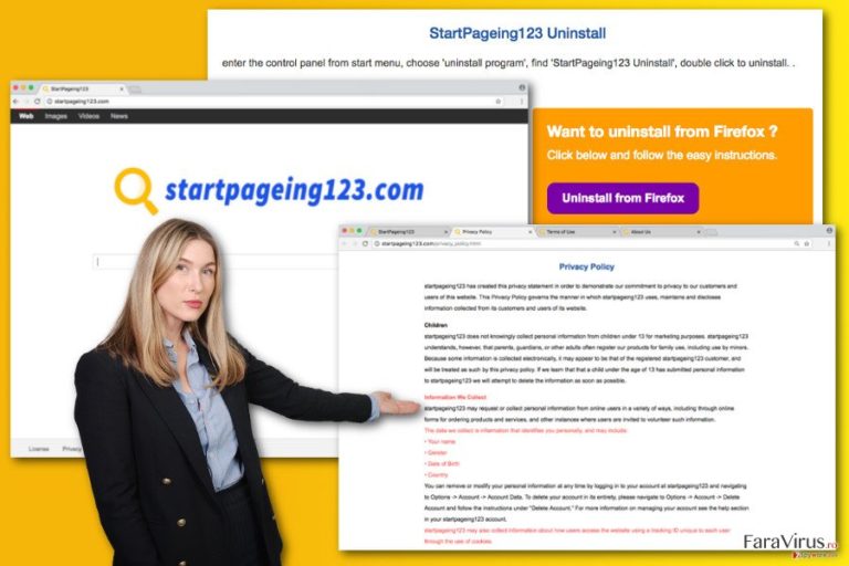 Ilustrarea virusului StartPageing123.com
