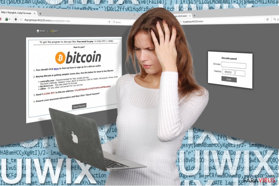 Imaginea virusului de tip ransomware UIWIX