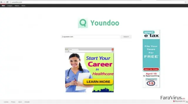The image displaying youndoo.com